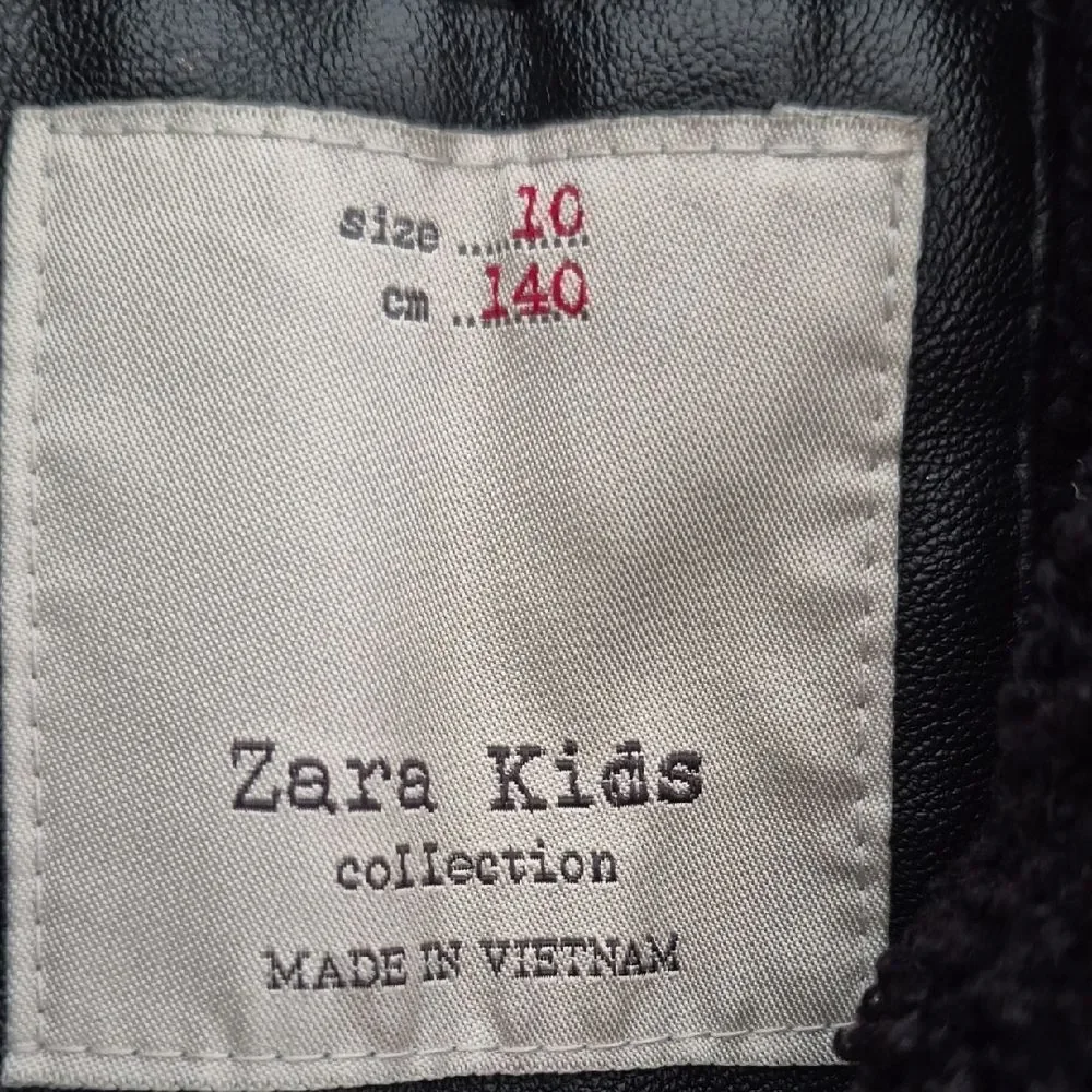 Zara Black Kids Faux Leather with Gray Hat - Picture 2 of 16